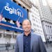 Agiliti CEO Tom Leonard outside the New York Stock Exchange when they completed their IPO.