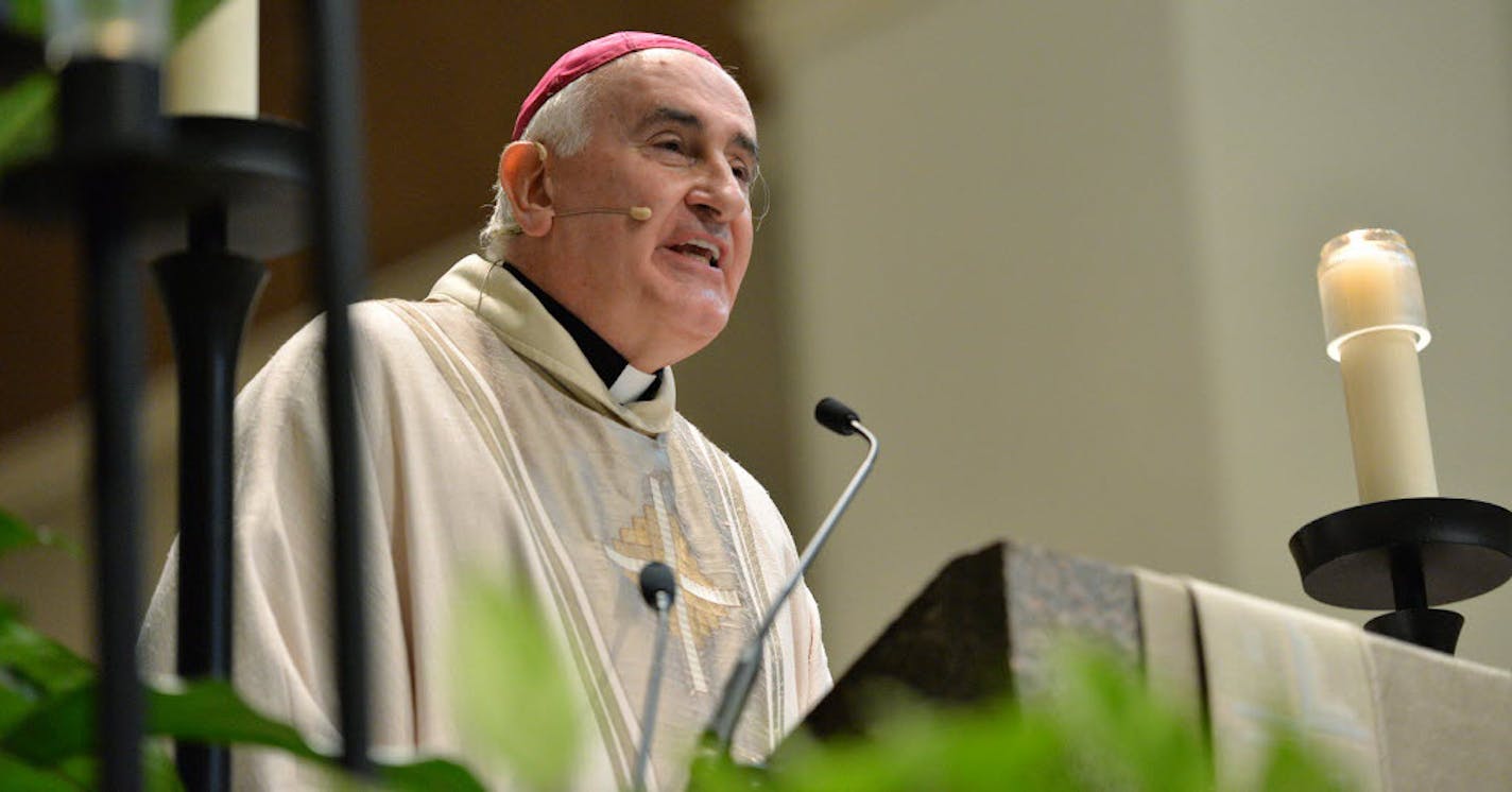 Bishop Donald J. Kettler delivers the homily Thursday, Nov. 7, 29013 during his installation mass at St. Mary's Cathedral in St. Cloud.