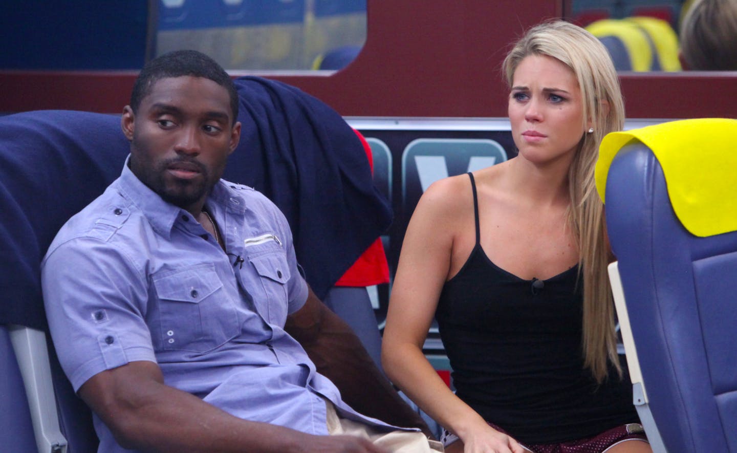 Big Brother &#x221a;&#xc9;&#xac;&#xa2;&#x221a;&#xc7;?&#x221a;&#xc7;? Houseguests Howard and Aaryn in the Have-Not room before the first Power of Veto Competition, Tuesday, July 2 (9:00-10:00 PM, ET/PT) on the CBS Television Network. Photo: Monty Brinton/CBS &#x221a;&#xc9;?&#x221a;&#xc7;&#xac;&#xa9;2013 CBS Broadcasting Inc. All Rights Reserved.