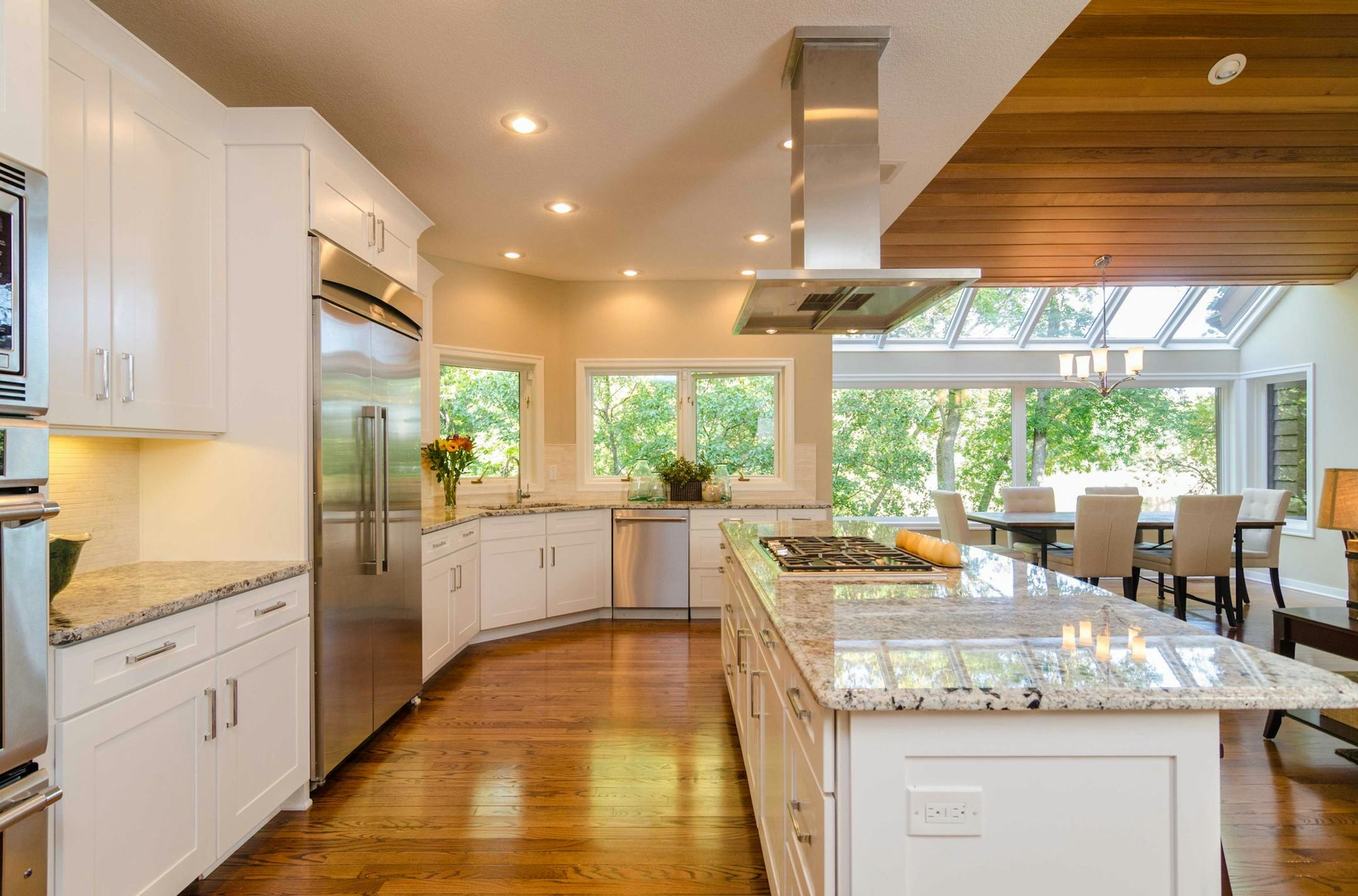 Hearthtone/John Walsh New kitchen of remodeled home on Ringer Road in Minnetonka