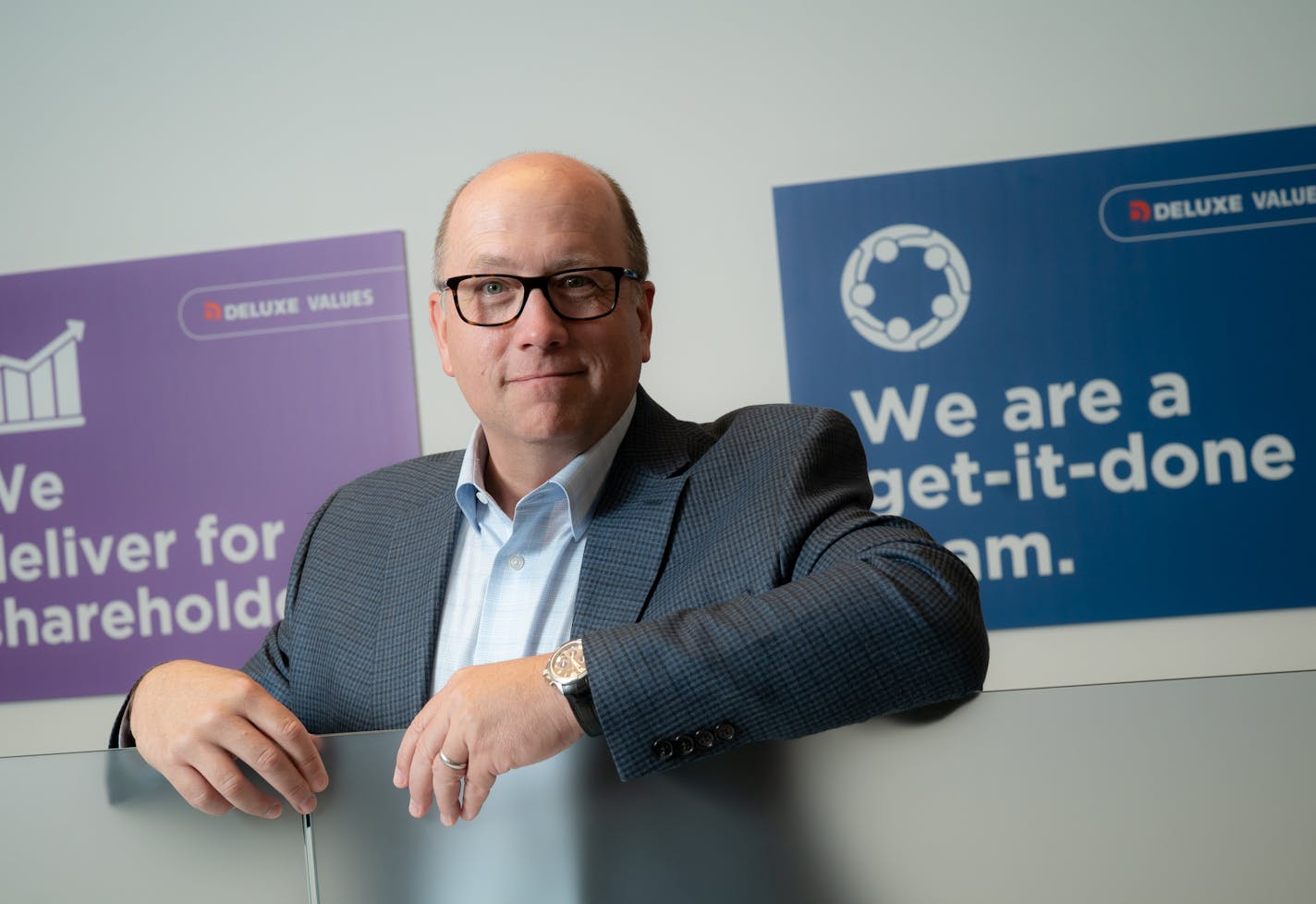 Deluxe Corp president and CEO Barry McCarthy at the company's Shoreview, Minnesota headquarters. ] GLEN STUBBE &#x2022; glen.stubbe@startribune.com Monday, September 23, 2019