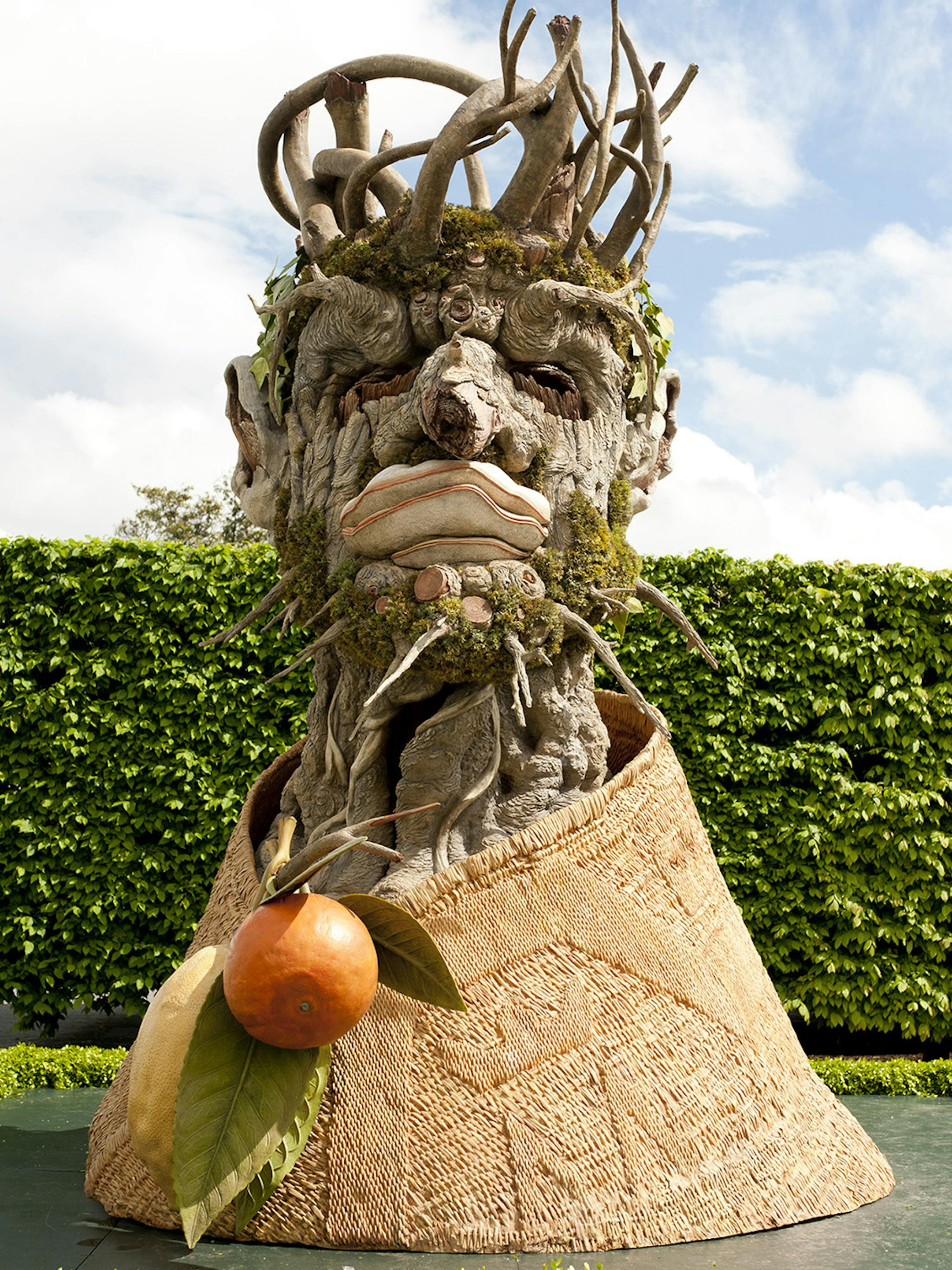 Philip Haas, Winter. Painted fiberglass sculpture in situ at The New York Botanical Garden, 2013. Courtesy the artist and The New York Botanical Garden. Photo by Jodi Gibson.