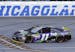 Denny Hamlin crosses the finish line as he wins the NASCAR Sprint Cup Series auto race at Chicagoland Speedway, Sunday, Sept. 20, 2015, in Joliet, Ill