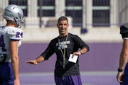 St. Thomas coach Glenn Caruso led the team through a practice last month at O’Shaughnessy Stadium.