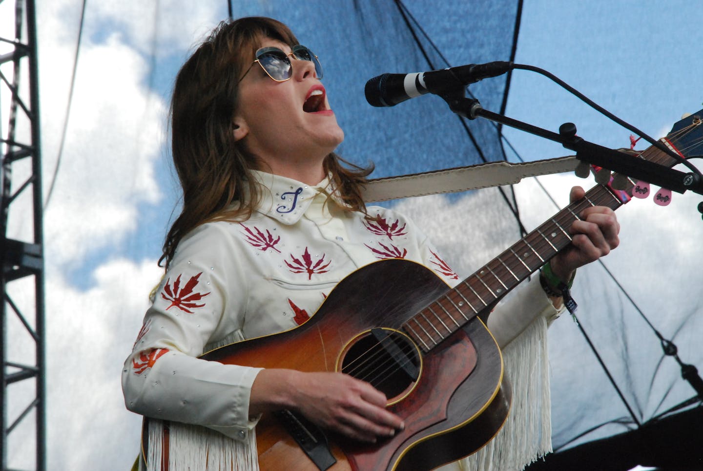 Jenny Lewis was a festival highlight &#x2014; and so was her cannabis-leaf Nudie tailored suit.