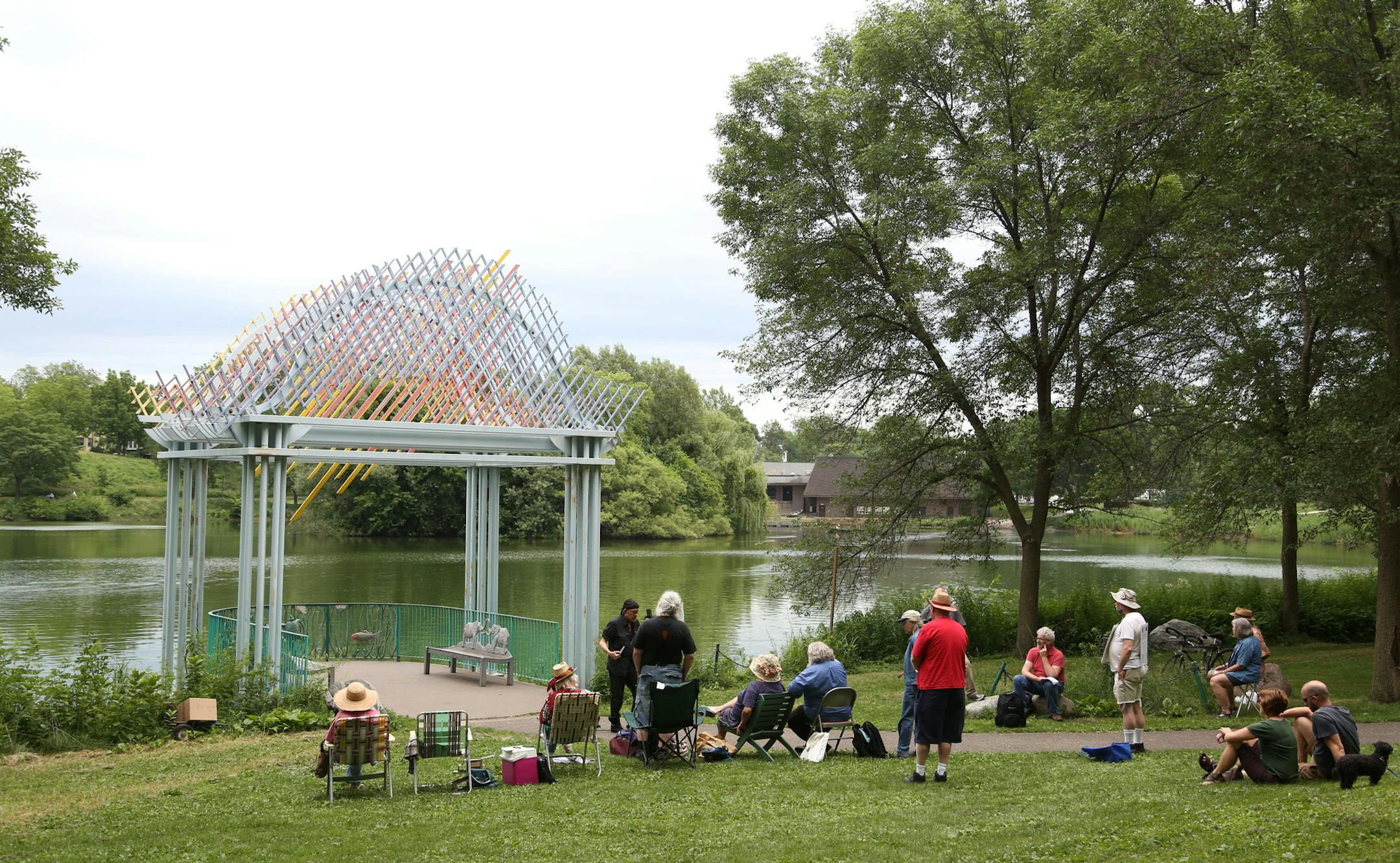 Capt. Jack Sparrow addressed the small crowd as a part of the 4th of July celebration at Powderhorn Park. ] (KYNDELL HARKNESS/STAR TRIBUNE) kyndell.harkness@startribune.com In St. Minneapolis Min. Friday, July 4, 2014.
