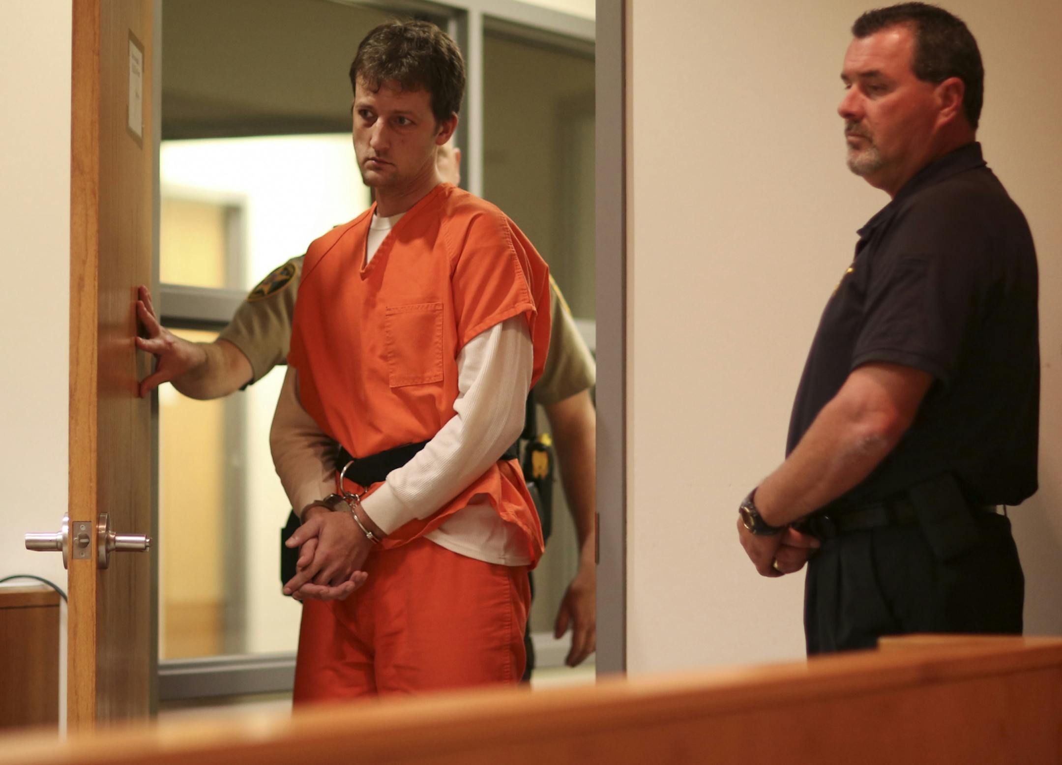 Aaron Schaffhausen was arraigned in St. Croix County Circuit Court in Hudson, Wis., Monday afternoon. He is accused of killing his three daughters.