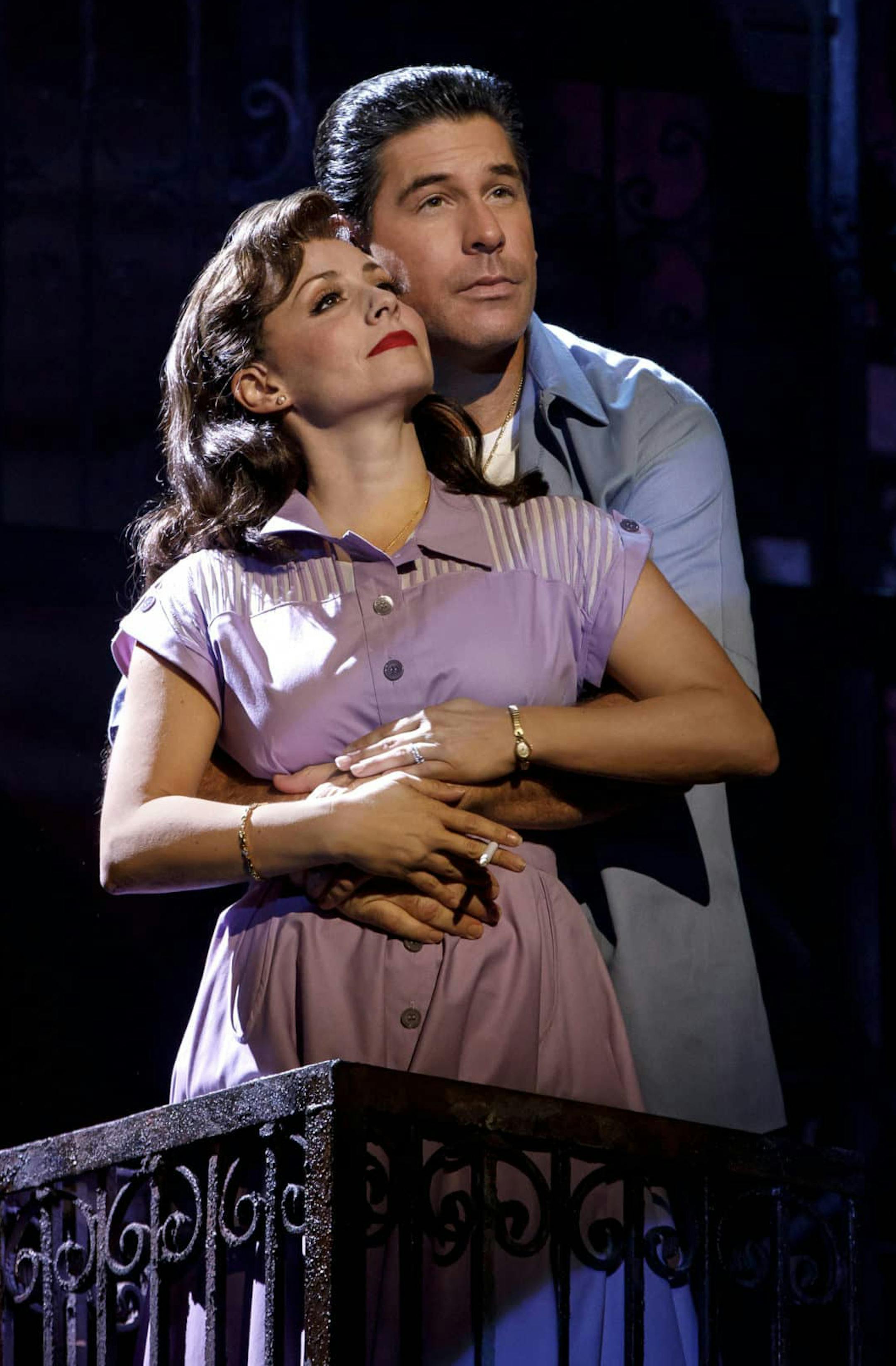 Michelle Aravena (Rosina) and Richard H. Blake (Lorenzo) in the touring production of "A Bronx Tale." Photo: Joan Marcus