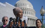 Rep. Ilhan Omar, seen July 25 in Washington, D.C., reported raising more than $1.1 million in the third-quarter fundraising period.