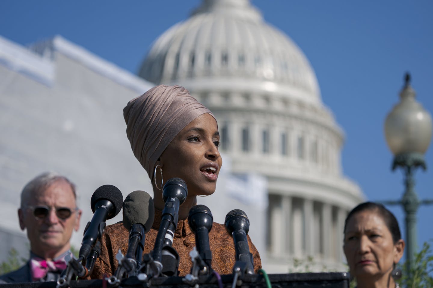 Rep. Ilhan Omar, seen July 25 in Washington, D.C., reported raising more than $1.1 million in the third-quarter fundraising period.