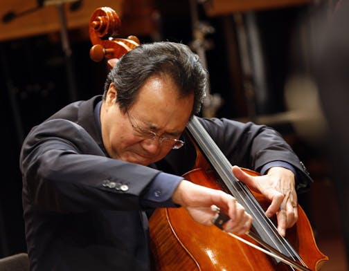 Cellist Yo-Yo Ma performs with the Silk Road Ensemble on April 4, 2011. ORG XMIT: 1669567