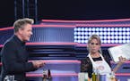 Gordon Ramsay and Cheryl Hines on "MasterChef Celebrity Showdown."