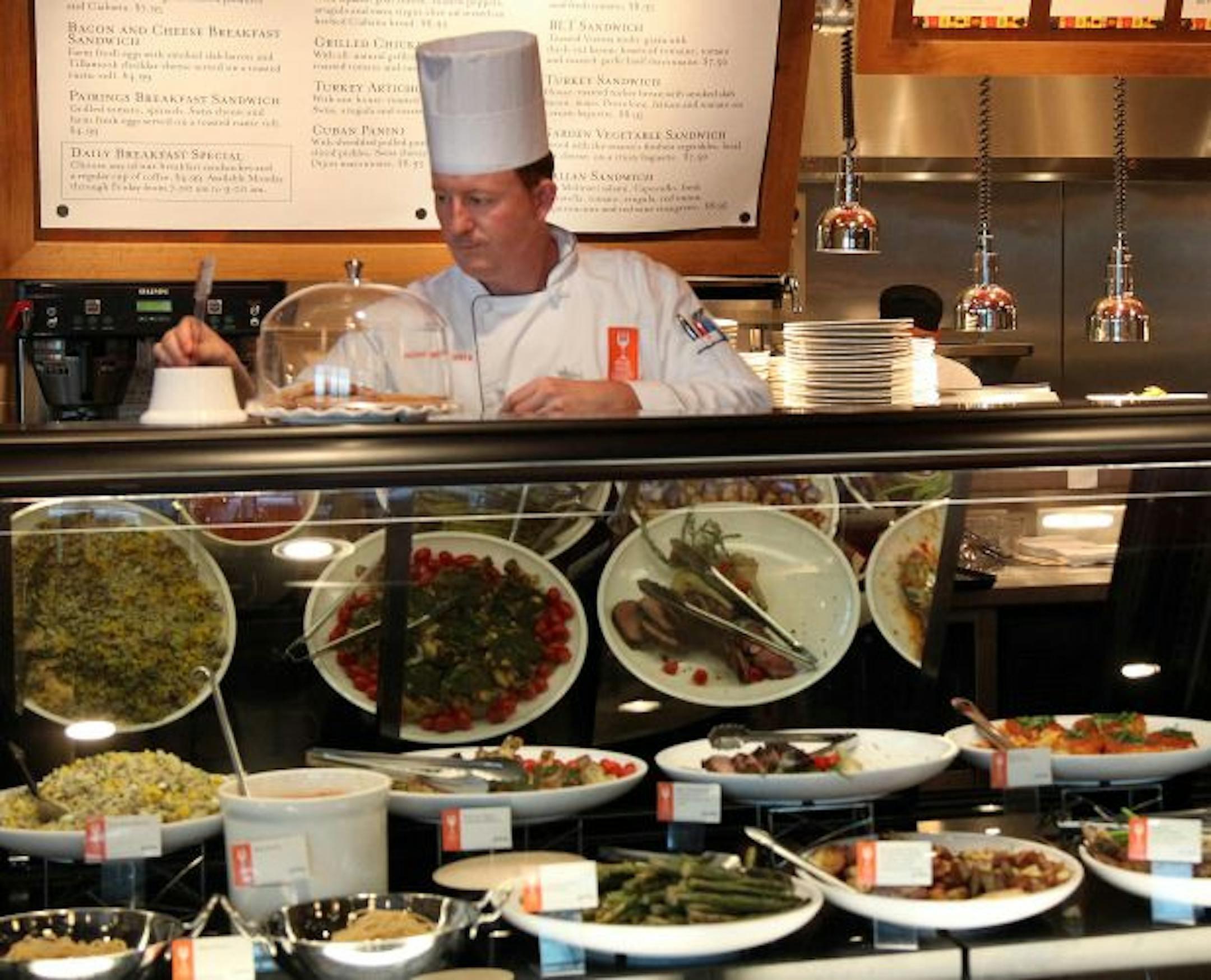 Pairings Food & Wine Market Chef Mike Broughten behind the counter.