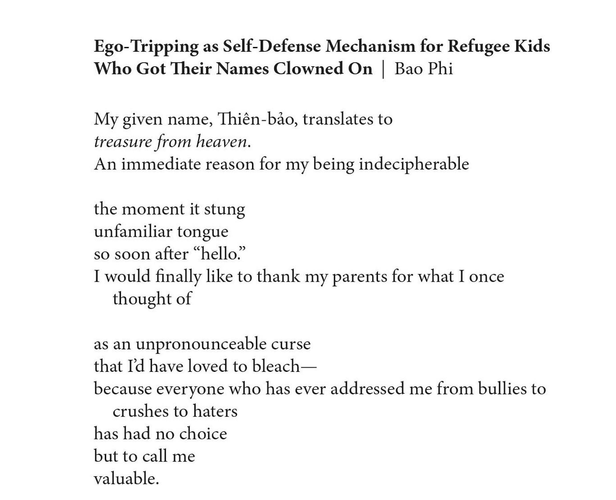 Bao Phi's poem for the poetry coalition cards.