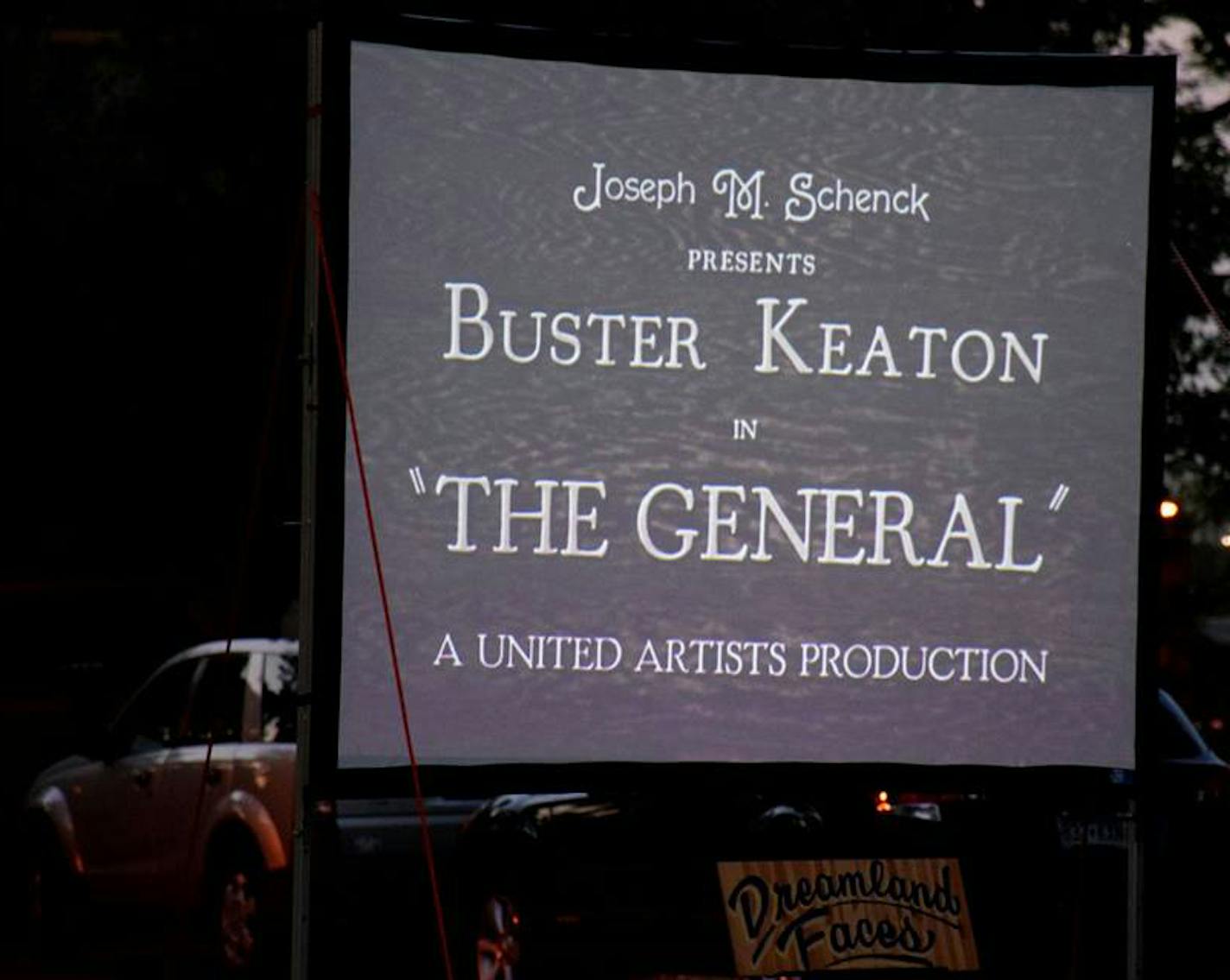 A showing of "The General" at Pioneers & Soldiers Memorial Cemetery. Photo by Timothy McCall