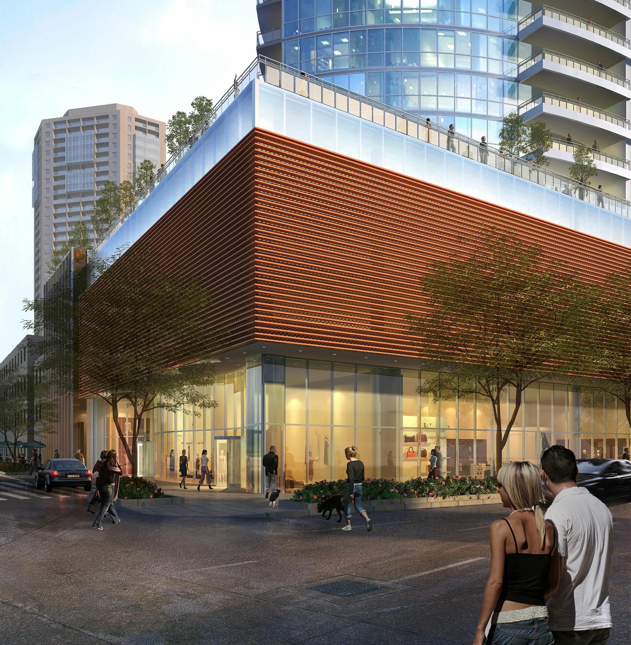 The LPM Apartments will have a rooftop deck for residents and retail on the lower levels.