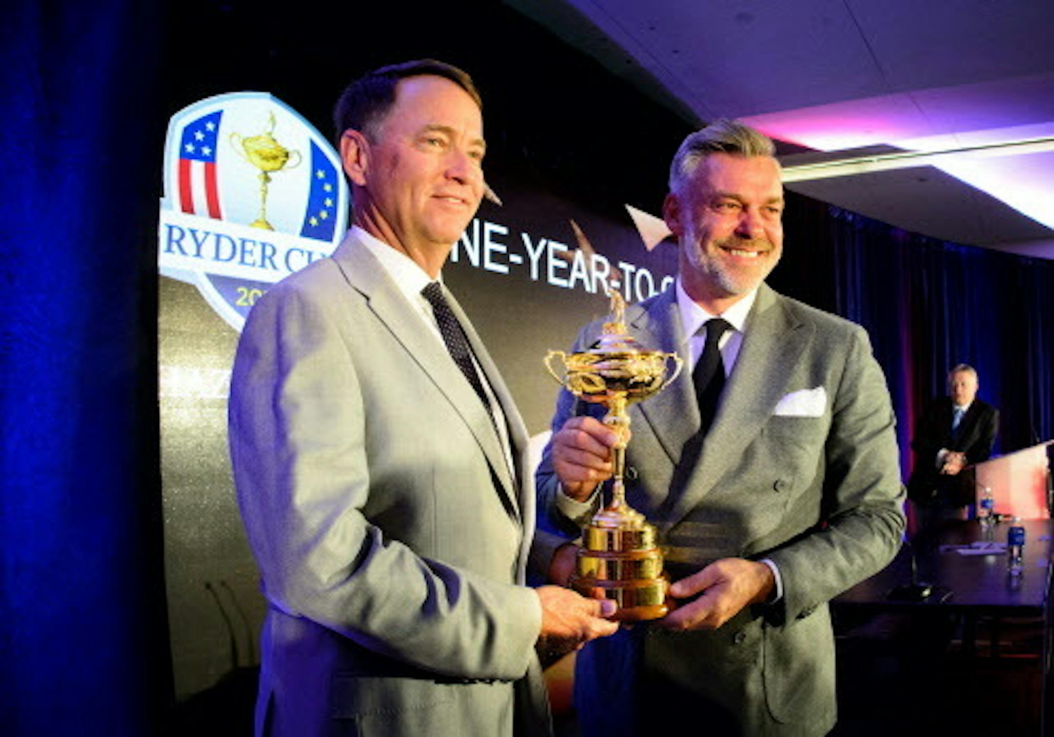 Last September, Ryder Cup captains Davis Love (U.S.) and Darren Clarke (Europe) visited Hazeltine National.