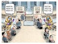 Sack cartoon: White House visitors