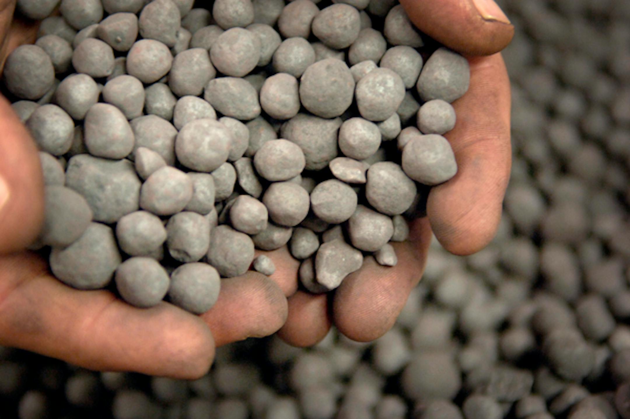 Taconite is a hard-rock form of iron ore that has to be crushed and condensed into pellets before it is shipped to steel mills.