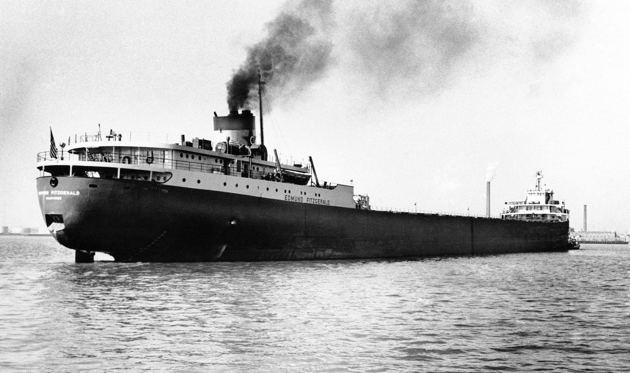 FILE- A 1959 file photo shows the Great Lakes freighter Edmund Fitzgerald, which disappeared Nov. 10, 1975, in a storm on Lake Superior. The Great Lakes have claimed some 6,000 ships since European explorers began navigating the waters in the 1600s, but few have captured the publicís imagination as has the Edmund Fitzgerald. (AP Photo, File)