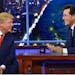 Donald Trump appeared Tuesday night on "The Late Show With Stephen Colbert."