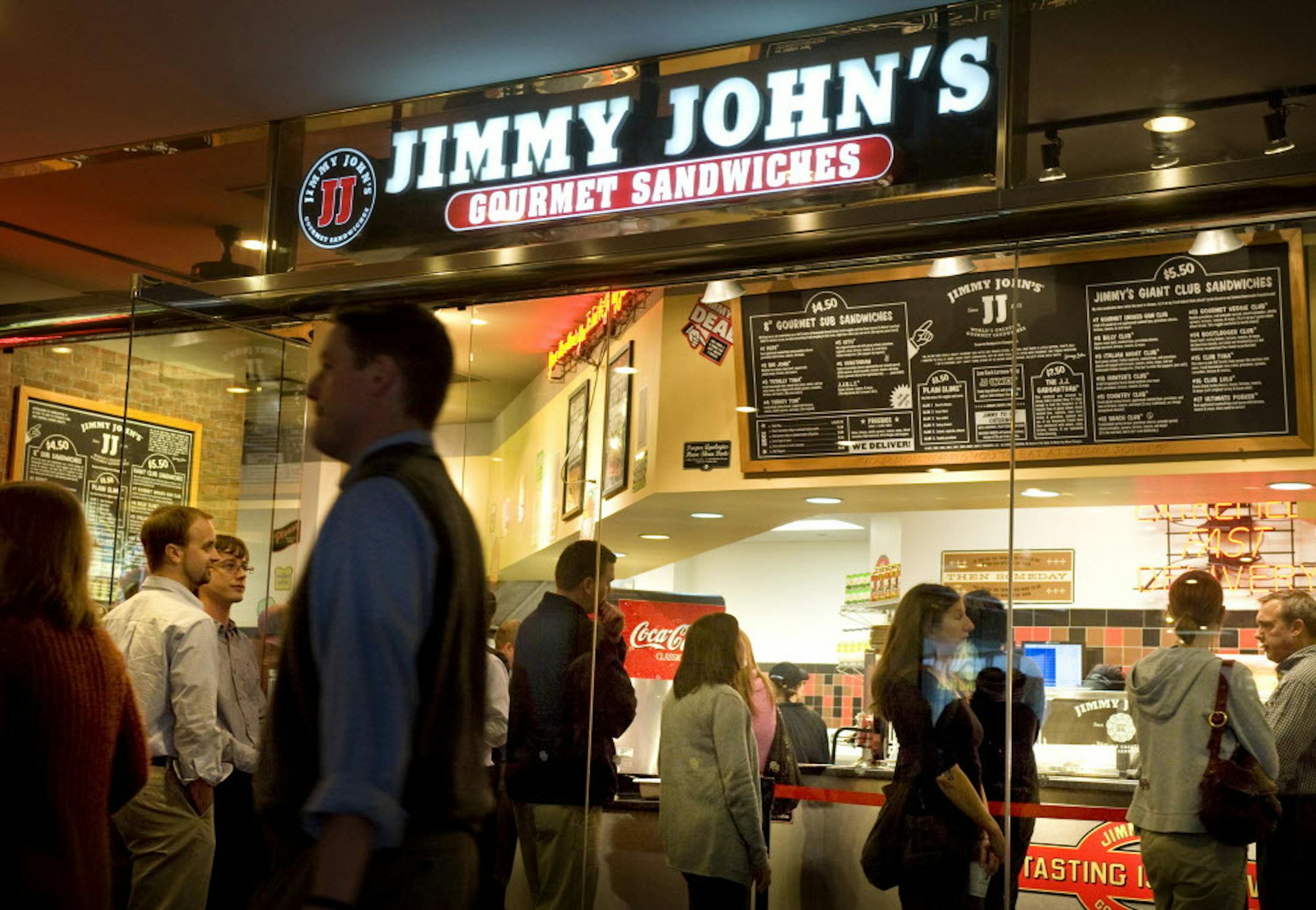 GLEN STUBBE &#x2022; gstubbe@startribune.com -- Tuesday, October 19, 2010 -- Minneapolis, Minn. -- About 185 workers at Jimmy John's are slated to choose whether they want to unionize under the Industrial workers of the World. this is one of 9 shops that will choose. ORG XMIT: MIN2014082519514383