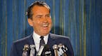 Republican presidential candidate Richard Nixon smiles during a news conference, 1968. (AP Photo) ORG XMIT: APHS108575