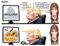 Sack cartoon: Trump and the clicker