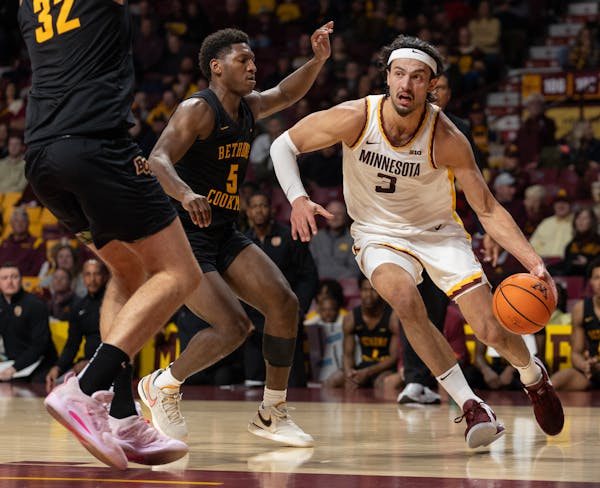 The Gophers’ Dawson Garcia is averaging 18.2 points and 7.3 rebounds this season.