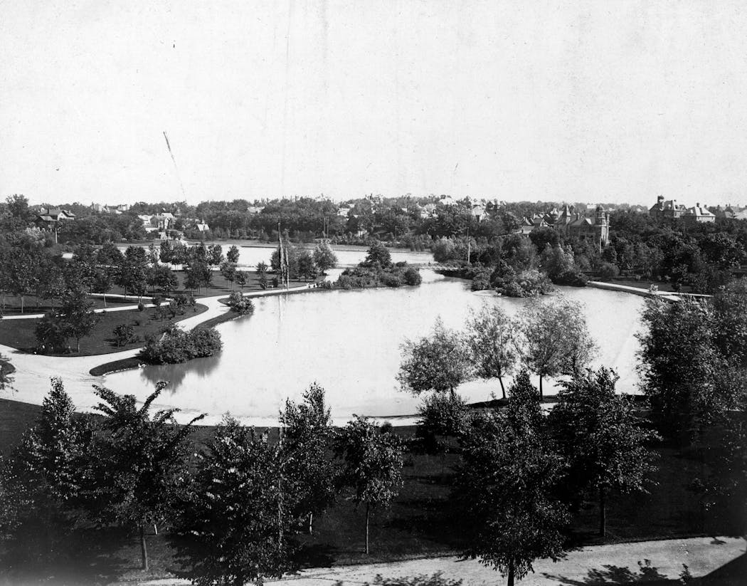 Central Park, later renamed Loring Park, as it appeared in the 1890s.