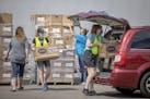 Volunteers loaded boxes for 84 metro area nonprofits and school districts receiving school supplies at the annual Greater Twin Cities United Way's dis