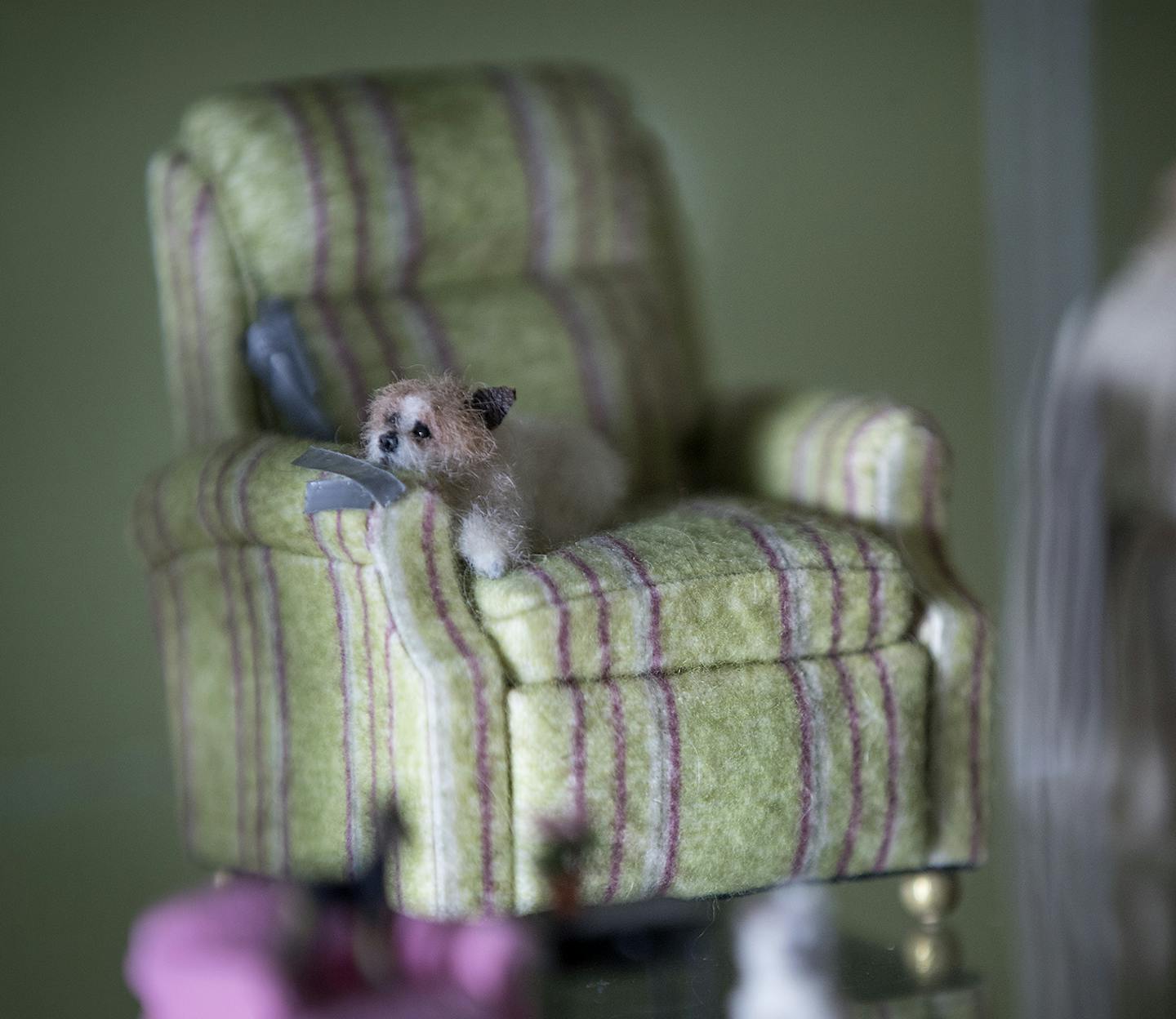 One of Lucy Francis' favorites is a miniature replica of the dog known as Eddie on TV's &#xec;Frasier,&#xee; that she keeps at her home, Monday, August 6, 2018 in Hastings, MN. ] ELIZABETH FLORES &#xef; liz.flores@startribune.com