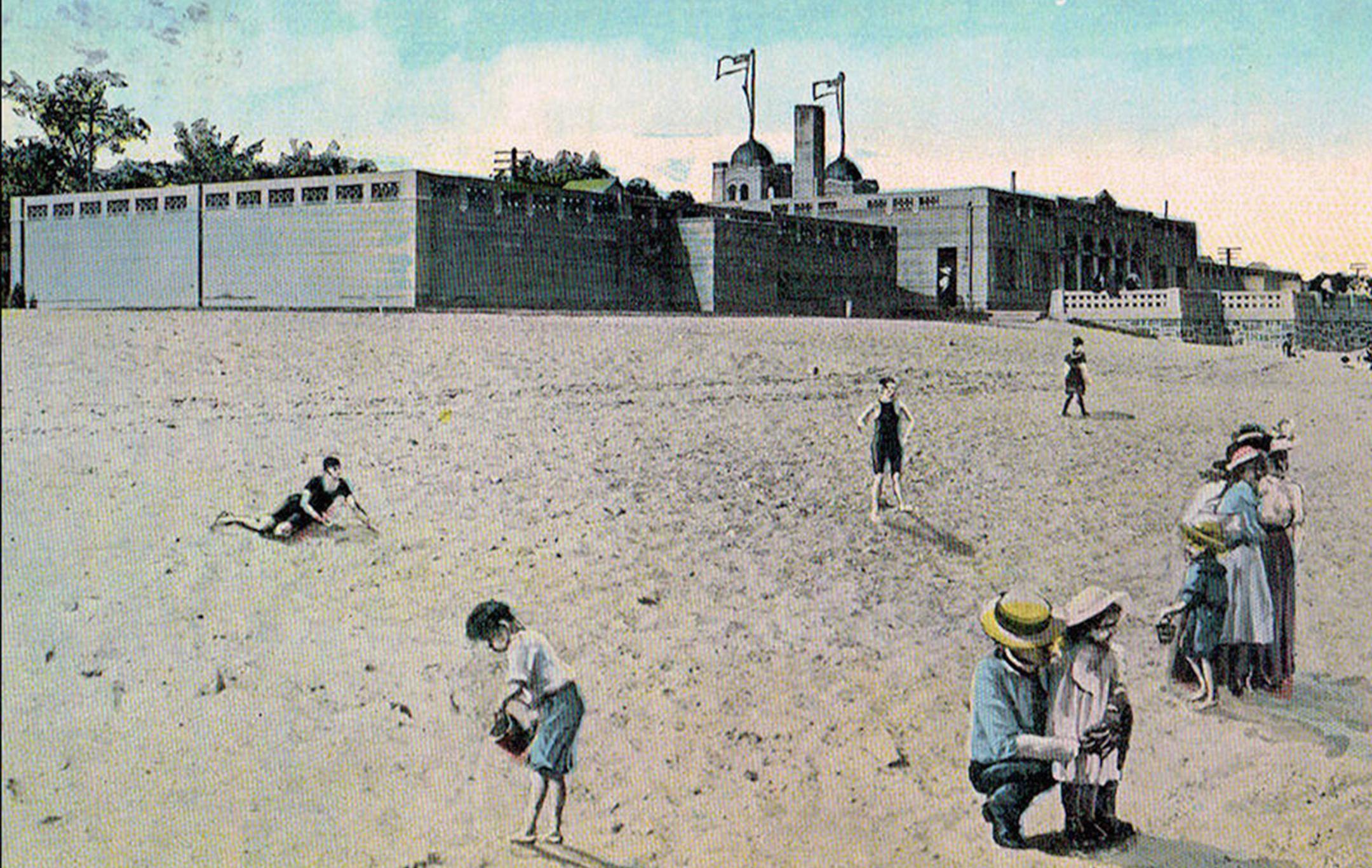 Image from vintage postcard Calhoun Bath House.
