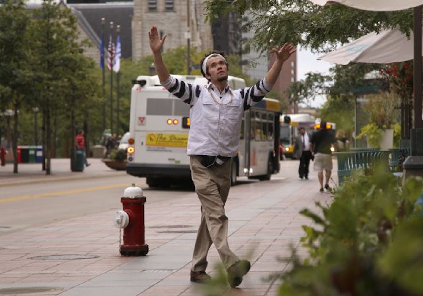 Ben Wuest wasn't part of last week's dancing on the mall, but he couldn't help joining in when he encountered some of the regular dancers. "The only way to make sense of change is to plunge with it and join the dance," he said.