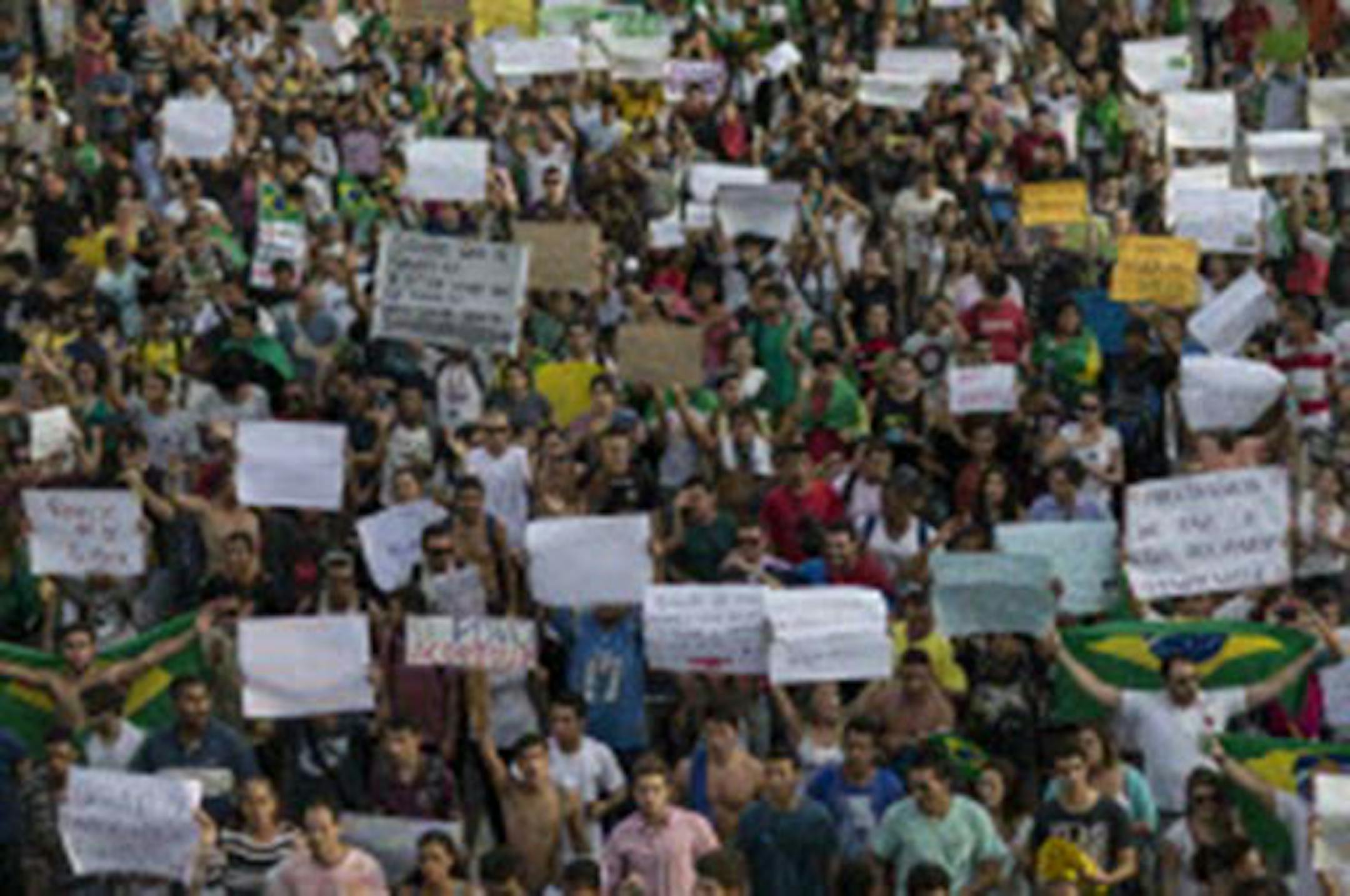 Mass protests across Brazil have swept up an impassioned array of grievances -- from costly stadiums and corrupt politicians to high taxes and shoddy schools -- and spread to more than 100 cities.