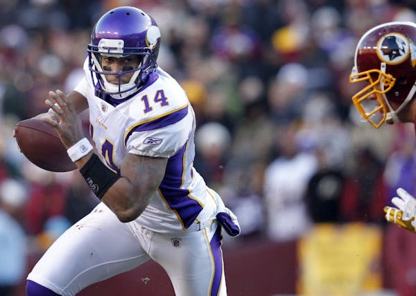 Joe Webb was perfect in relief of Christian Ponder (concussion), earning a 158.3 passer rating against Washington.
