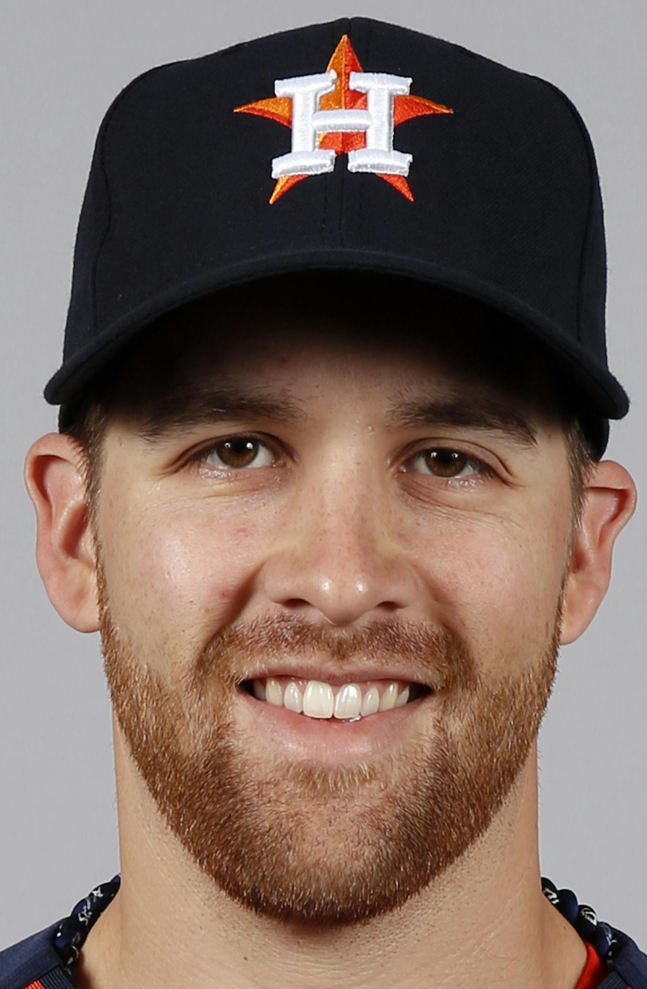 This is a 2014 photo of pitcher Collin McHugh of the Houston Astros baseball team. This image reflects the Astros active roster as of, Friday, Feb. 21, 2014, when this image was taken. (AP Photo/Alex Brandon) ORG XMIT: FLAB551