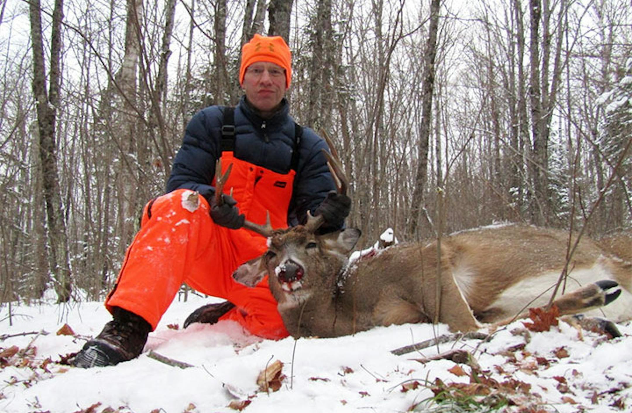David A. Lien of Colorado Springs, Colo., is fond of a passage from a 2015 edition of Boundary Waters Journal that focused on deer hunting in and around the BWCA. He recalled it last week after shooting this 9-point buck in the Superior National Forest north of Grand Marais -- his home town: “Deer hunting is not really about venison in the freezer or antlers on the wall. It is about a timeless and priceless love of the wild.’’ (By Stuart Osthoff).