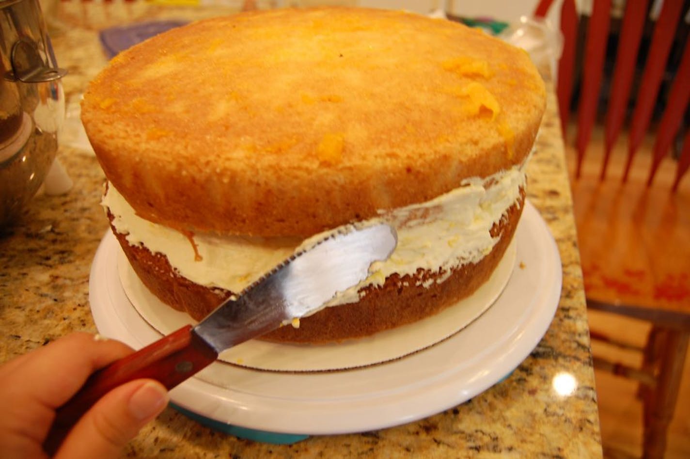 Baking a wedding cake for friends was the perfect gift.