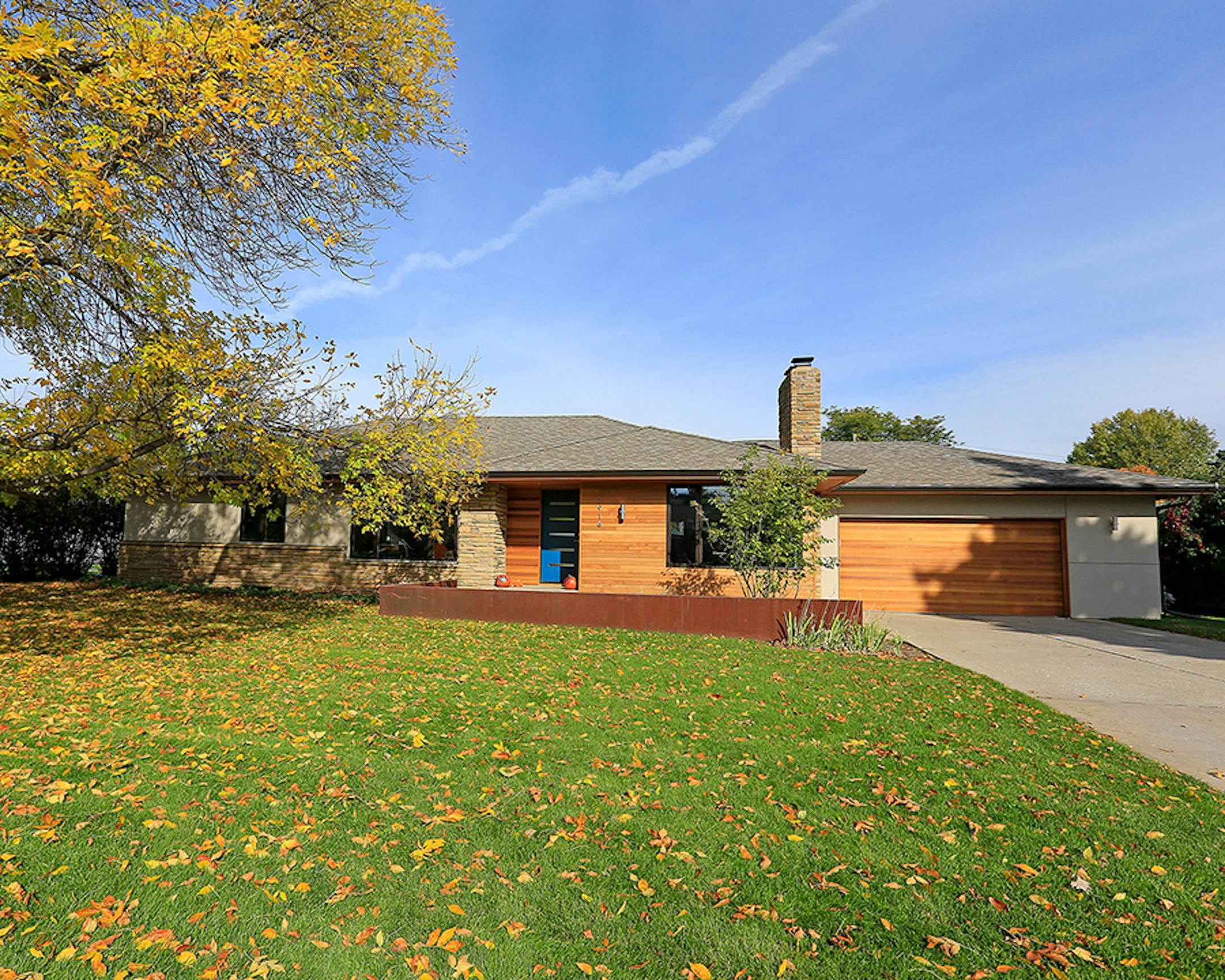 Basswood Ranch. A 1950s rambler was revived with open interiors and refreshed exterior by Peterssen/Keller Architecture.