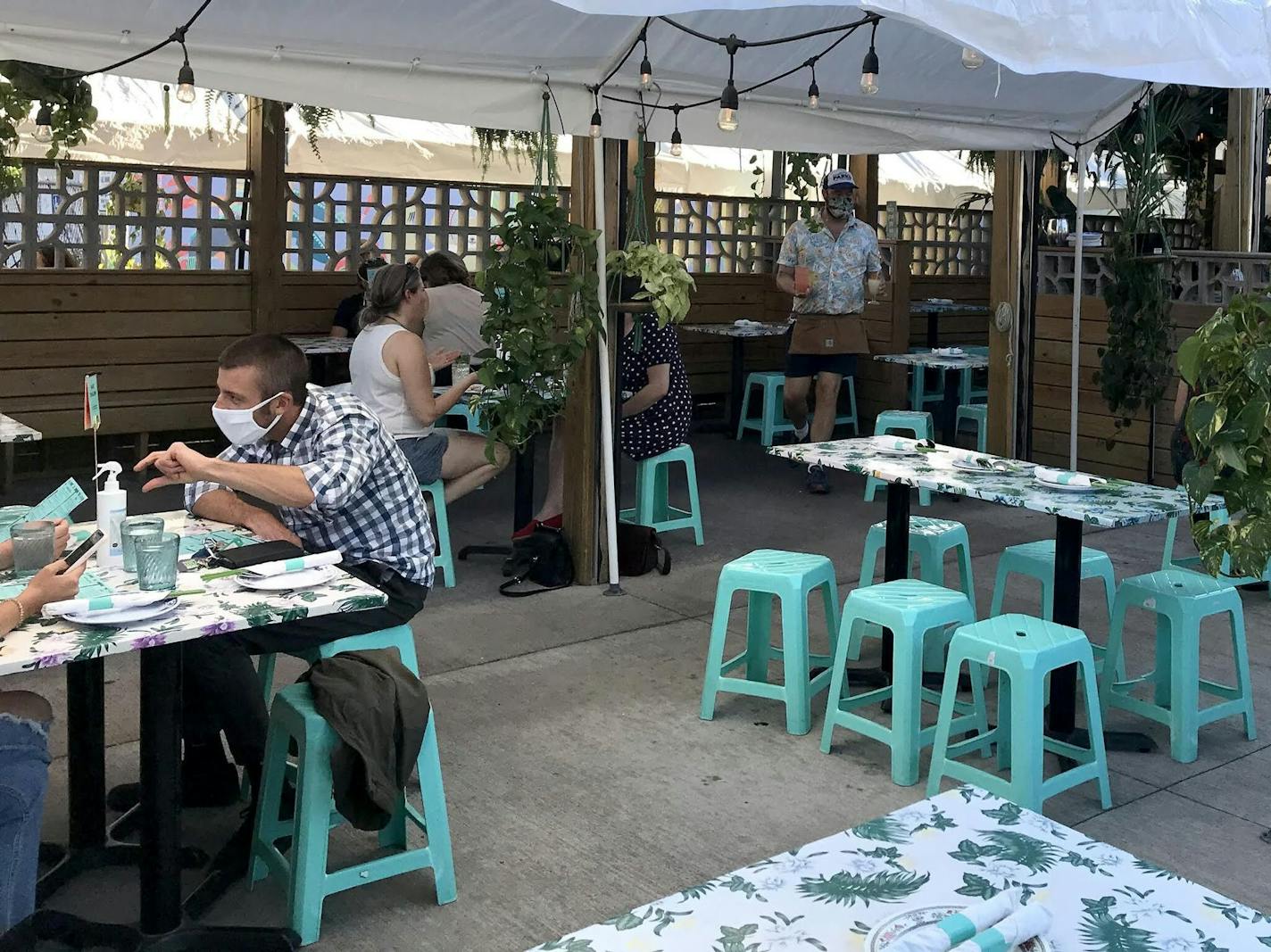 The tent-covered patio at Hai Hai in northeast Minneapolis.