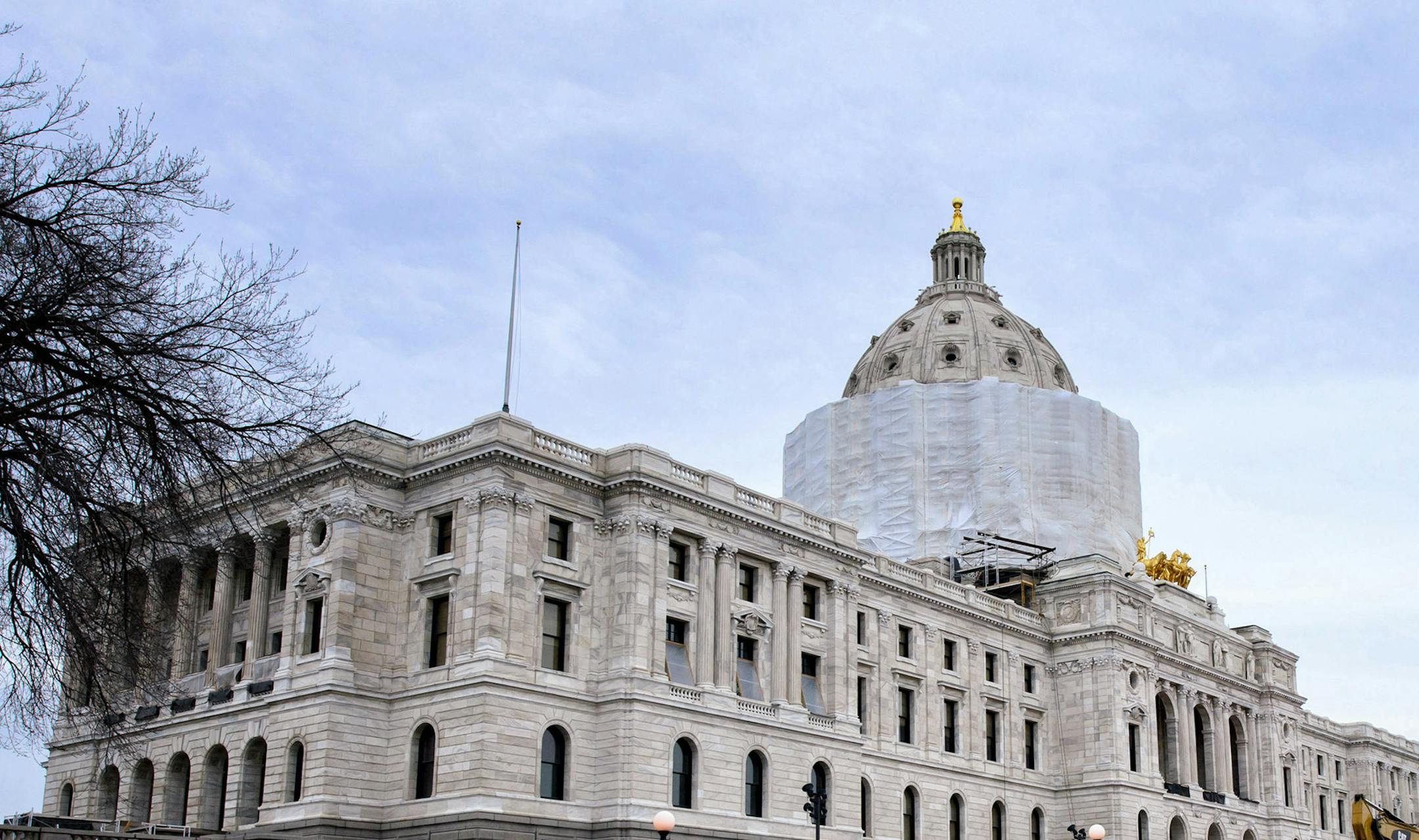 Steps at the main south entrance are in the process of being restored. This entrance will be closed for the 2016 session. All stonewirk on the main part of the building is complete. Stonework continues on the cylinder and dome. ] GLEN STUBBE * gstubbe@startribune.com Friday, February 19, 2016 Tour of ongoing renovation work at the Minnesota State Capitol and at the House chamber currently being prepared for the legislative session. ORG XMIT: MIN1602192105520656 ORG XMIT: MIN1603151255136543