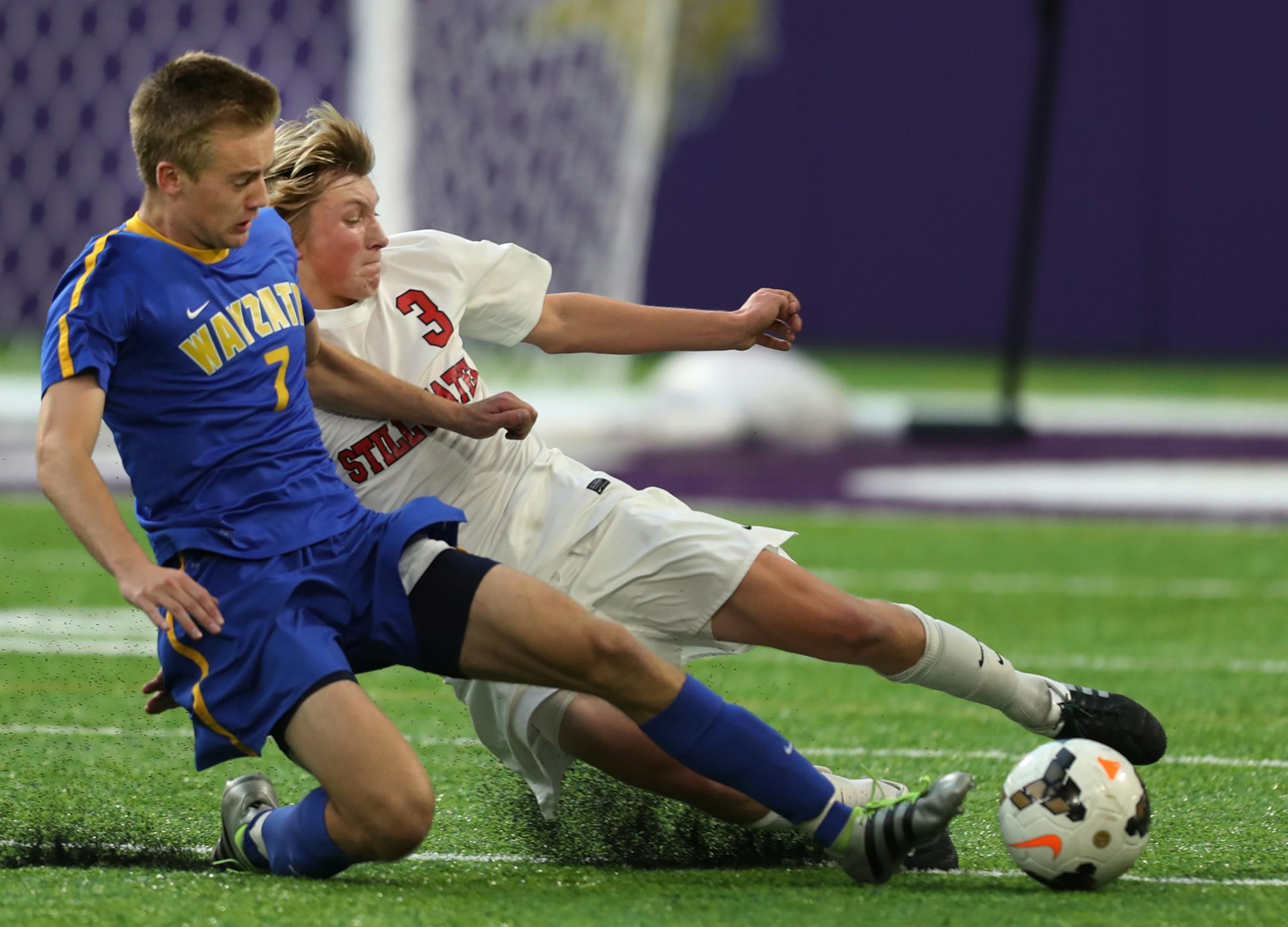 Erik Adalen (7) and unbeaten Wayzata will face Maple Grove in a Class 2A boys' soccer semifinal Monday.