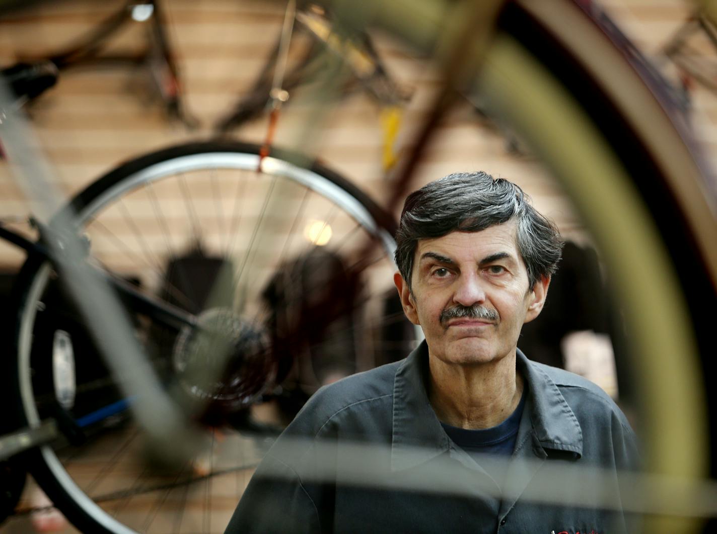 Fridley-Heights Cyclery owner, Douglas Rodengen. ] JOELKOYAMA&#x201a;&#xc4;&#xa2;jkoyama@startribune Columbia Heights, MN on May 1, 2014.