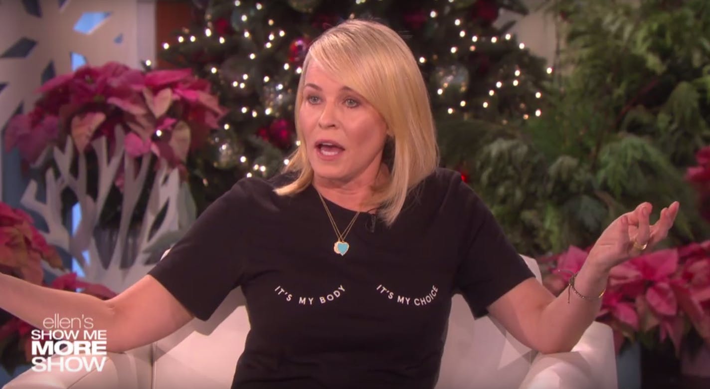 A screen shot from Chelsea Handler's appearance on "The Ellen DeGeneres Show."