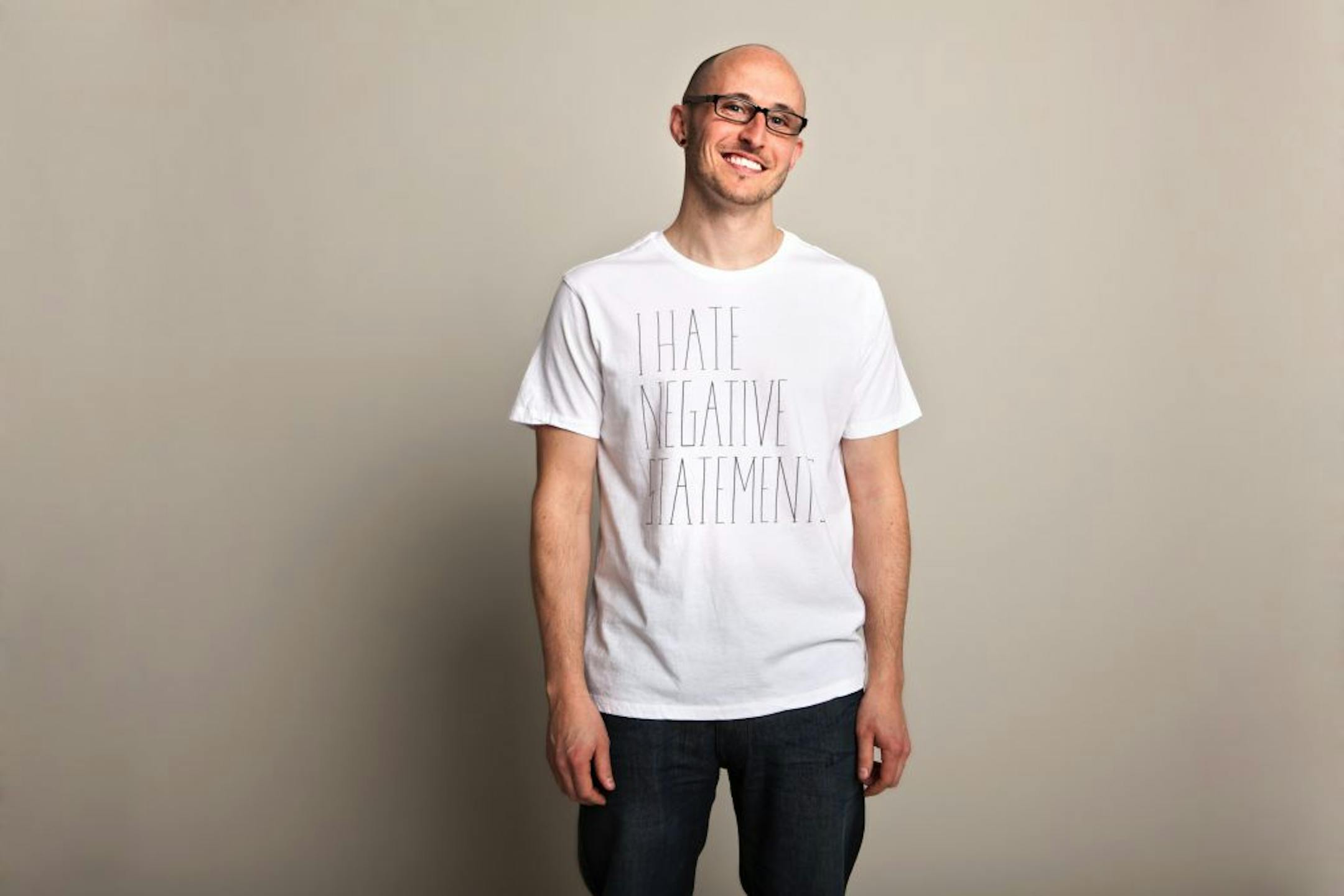 Phil Jones wears his design for Gap + Threadless collection, $29.95 at select Gap locations and Gap.com.