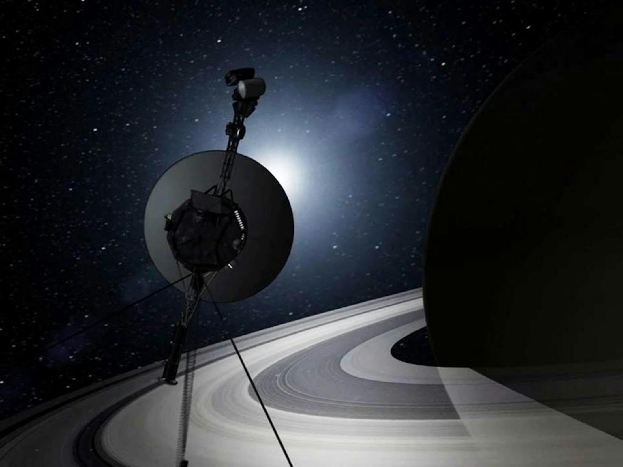 This artists rendering provided by NASA shows the Voyager spacecraft.