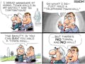 Sack cartoon: Congressional town halls