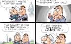 Sack cartoon: Congressional town halls