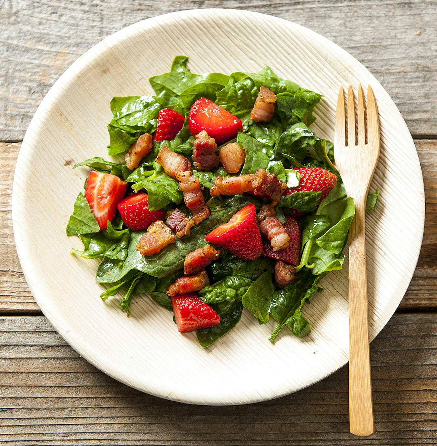 Strawberry salad. Photo by Mette Nielsen.